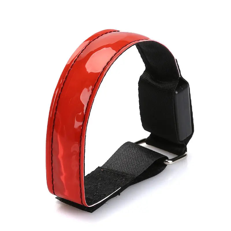 LED luminous arm band for running, outdoor sports, and festivals with adjustable size, multiple light modes, and replaceable batteries for maximum visibility and safety