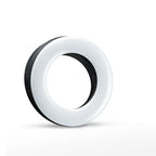 LED selfie ring light with adjustable brightness, compact design, rechargeable battery, perfect for photography, video, and live streaming