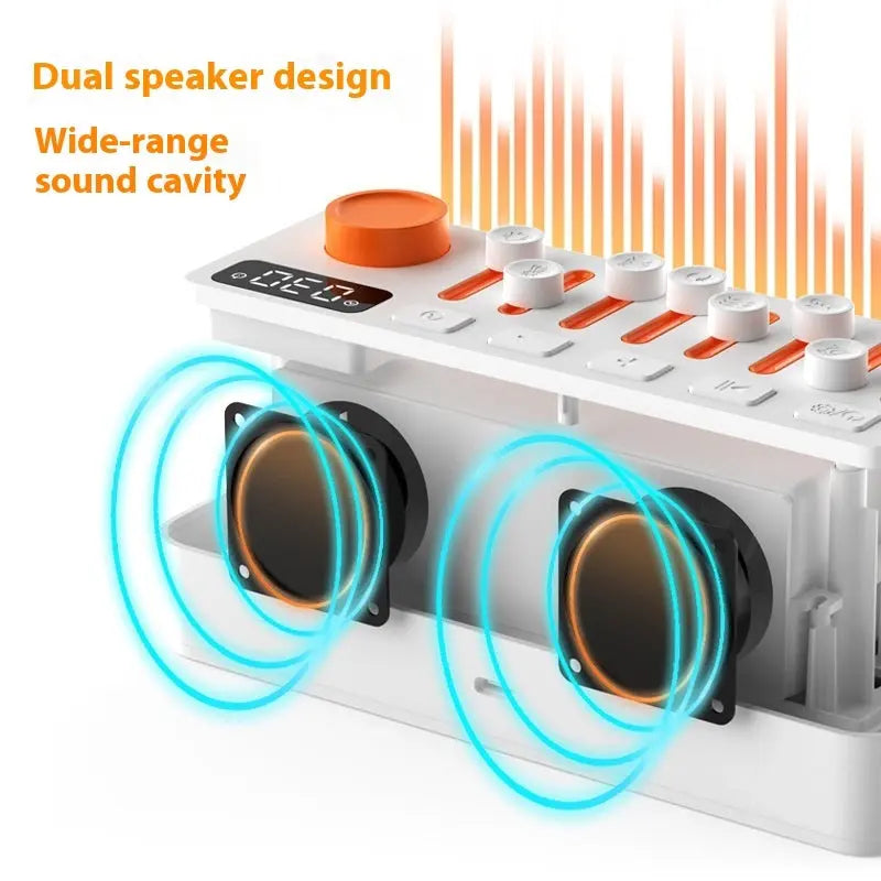 White Noise Sleep Sound Machine DIY Bluetooth-compatible Stereo Light RGB Seven-color Atmosphere Night Light - Inelectron Store