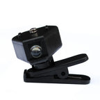 Mini LED flashlight clip-on light for eyeglasses, adjustable 360° light for hands-free illumination during reading or tasks