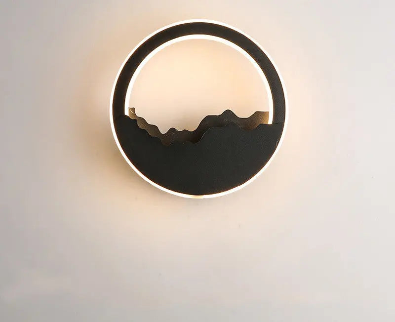 Modern Minimalist LED Lamp with Nordic Style, Available in White and Black for Bedroom and Home Decor