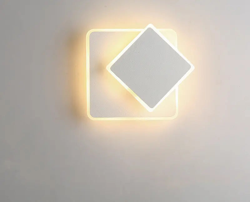 Modern Minimalist LED Lamp with Nordic Style, Available in White and Black for Bedroom and Home Decor