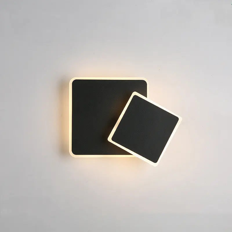 Modern Minimalist LED Lamp with Nordic Style, Available in White and Black for Bedroom and Home Decor