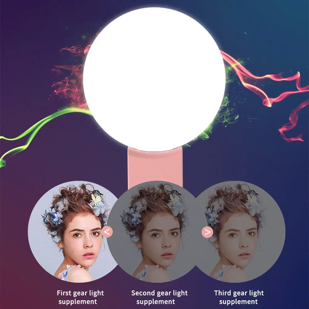 INELECTRON ™ - Mini Fill Light For Beauty Selfie Round Live Clip External LED Mini Small Q Mobile Phone Selfie Fill Light Inelectron Store
