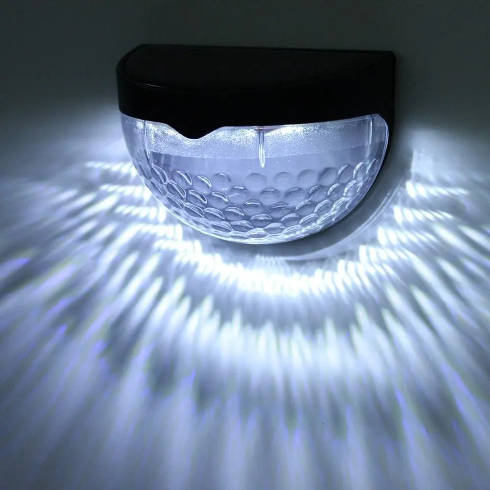 INELECTRON ™ -  Solar Light Outdoor Waterproof Semicircular Fence Lamp Water Drop Effect Wall Lamp Garden Lamp Corridor Lamp Staircase Lamp Inelectron Store