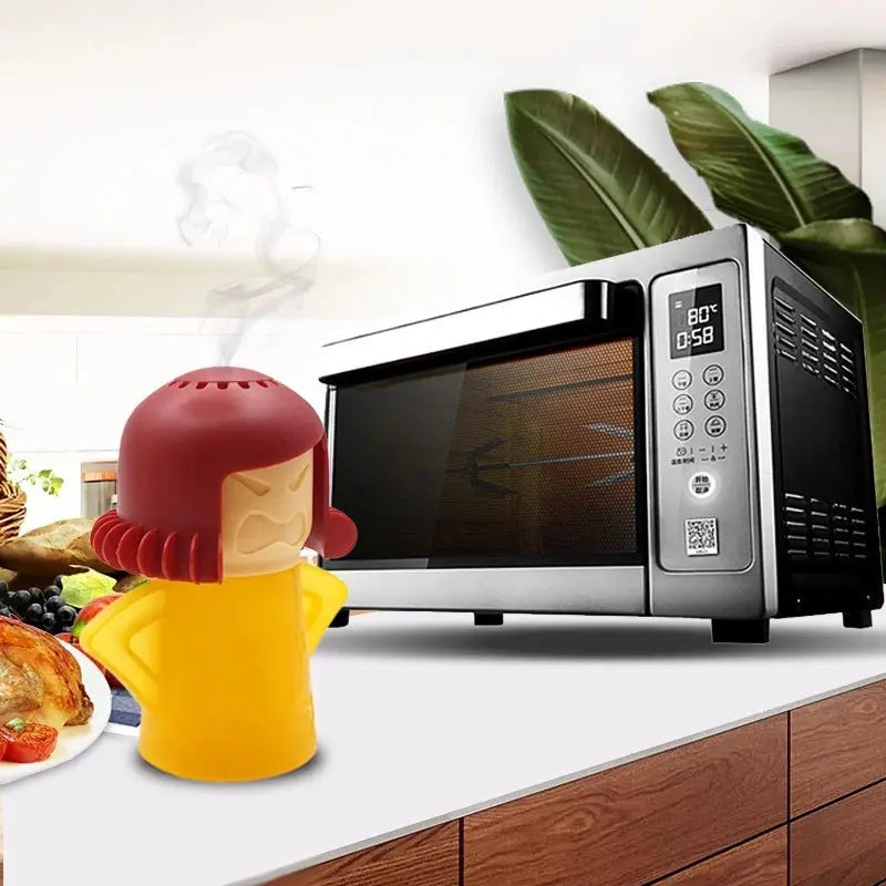 Steam cleaner for microwave with compact design and color box packaging
