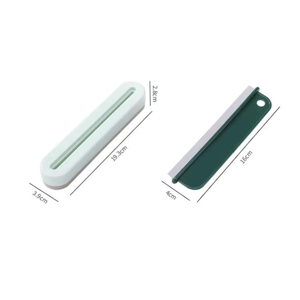 Shower glass cleaner with ergonomic handle for a comfortable grip.