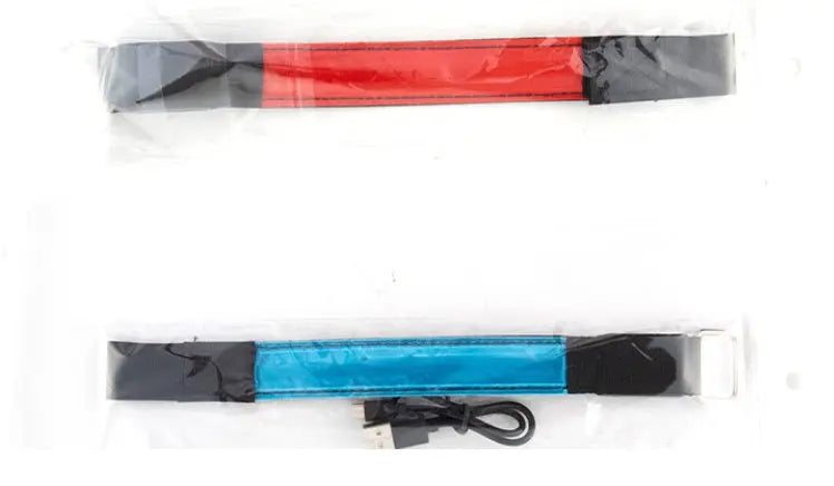 LED luminous arm band for running, outdoor sports, and festivals with adjustable size, multiple light modes, and replaceable batteries for maximum visibility and safety
