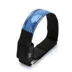 LED luminous arm band for running, outdoor sports, and festivals with adjustable size, multiple light modes, and replaceable batteries for maximum visibility and safety