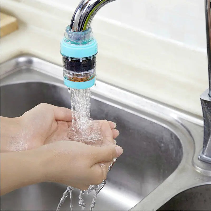 Compact wheat rice stone magnetized water filter for 16–19mm kitchen and bathroom faucets

