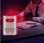 USB-powered mosquito killer lamp in black and white with silent inhalation fan and triple anti-escape technology