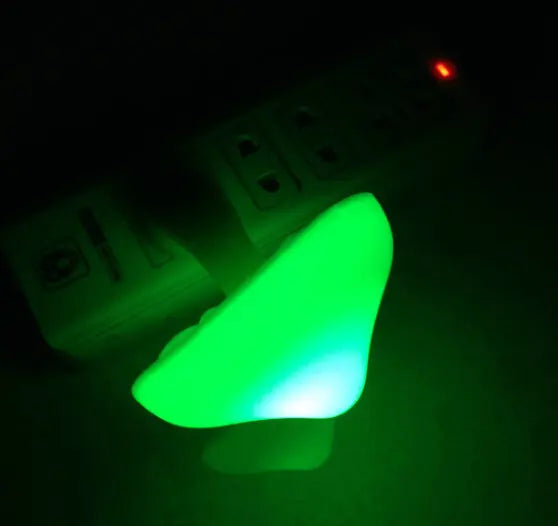 LED mushroom night light with light-control sensor, warm yellow light, EU US plug for bedroom, bathroom, and home decor
