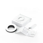 LED selfie ring light with adjustable brightness, compact design, rechargeable battery, perfect for photography, video, and live streaming