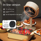 Compact USB rechargeable desktop range hood in black for kitchen ventilation