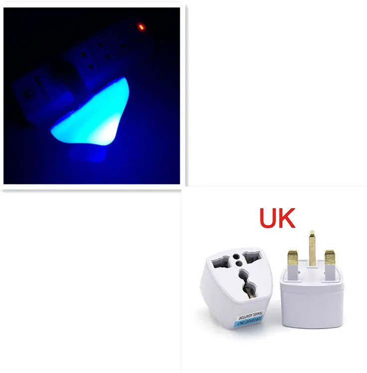LED mushroom night light with light-control sensor, warm yellow light, EU US plug for bedroom, bathroom, and home decor