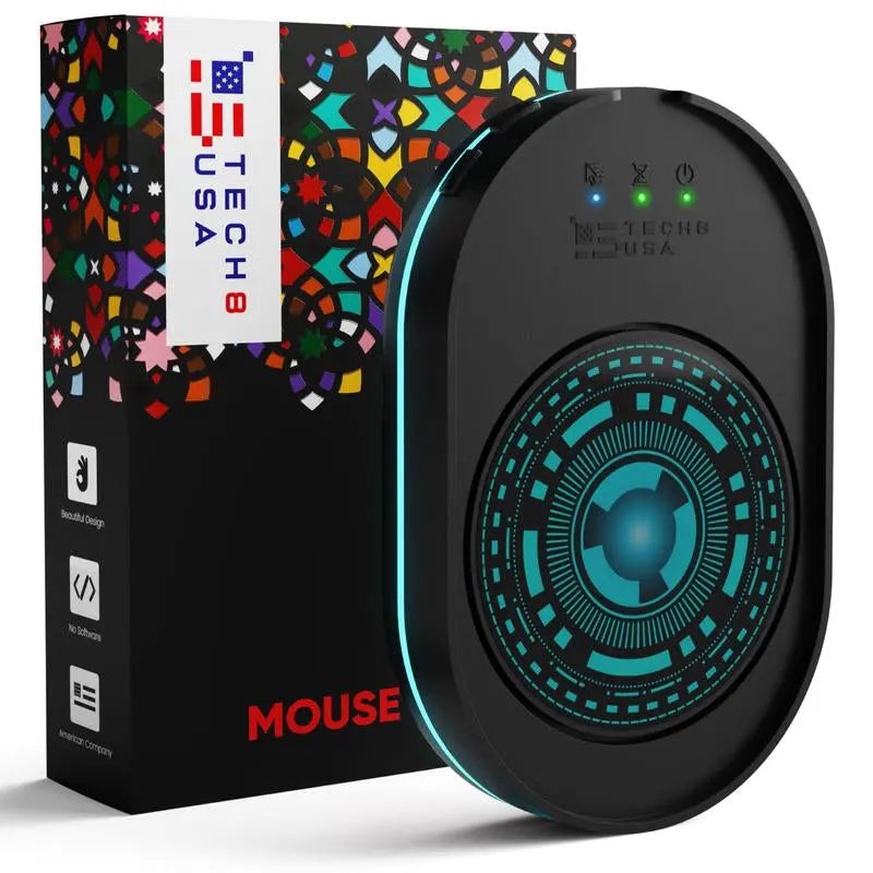 Mouse Mover Pad, Jiggler, Keeps PC Active, Undetectable, No Software, Moves Mouse Randomly Automatically, Made in the USA with US and Imported Parts