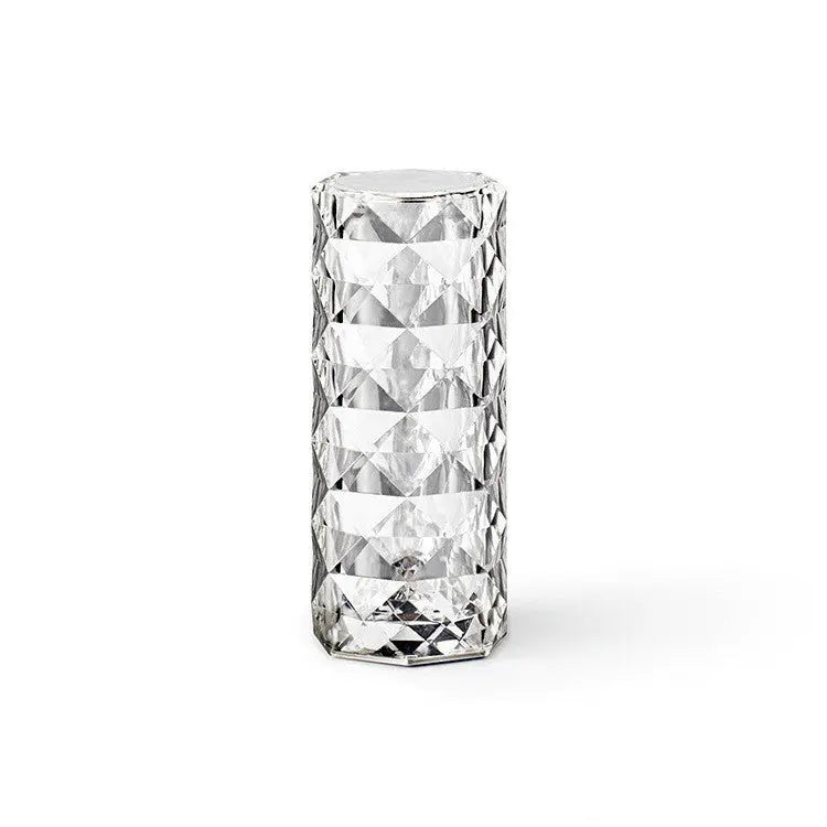 Nordic Crystal Lamp USB Table Lamp with Touch Dimming and RGB Color Changing Light for Bedroom and Home Decor