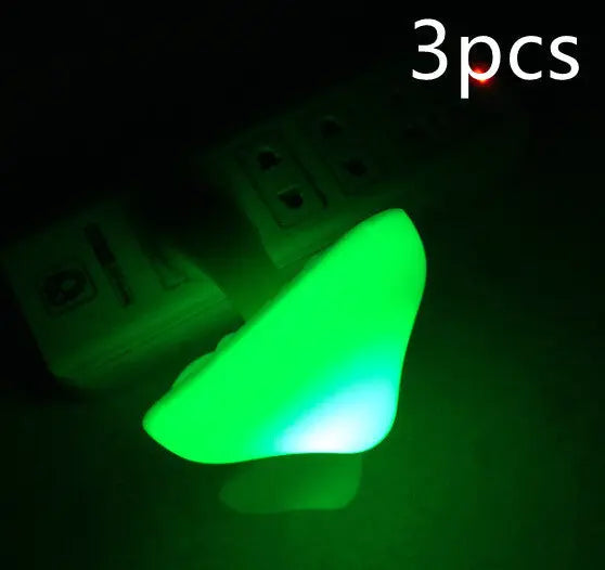 INELECTRON ™ - LED Night Light Mushroom Wall Socket Lamp EU US Plug Warm White Light-control Sensor Bedroom Light Home Decoration Inelectron Store