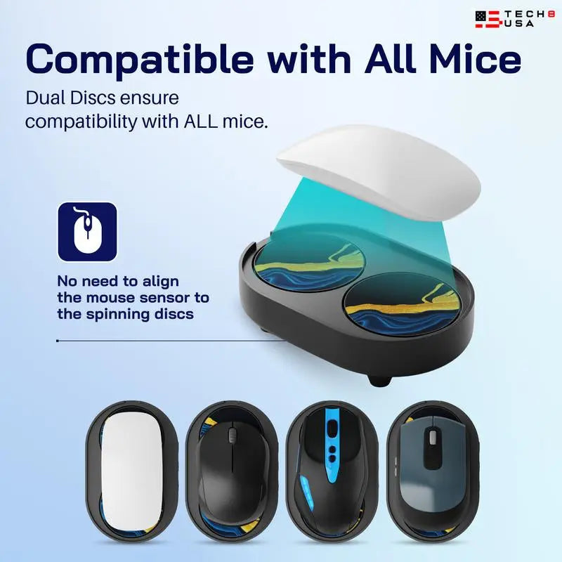 Mouse Mover Pad, Jiggler, Keeps PC Active, Undetectable, No Software, Moves Mouse Randomly Automatically, Made in the USA with US and Imported Parts