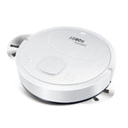 USB Charging Automatic Vacuum Cleaner in black and white with brush and mop accessories