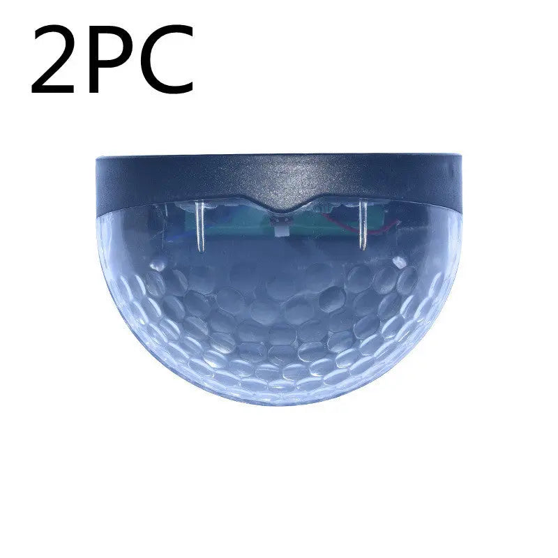INELECTRON ™ -  Solar Light Outdoor Waterproof Semicircular Fence Lamp Water Drop Effect Wall Lamp Garden Lamp Corridor Lamp Staircase Lamp Inelectron Store