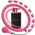 Weighted Hula Circle for Adults, Infinity Hoop Fit plus Size 47 Inch/120Cm, Include 24 Detachable Links and Waist Trainer for Women, Home Workout Equipment
