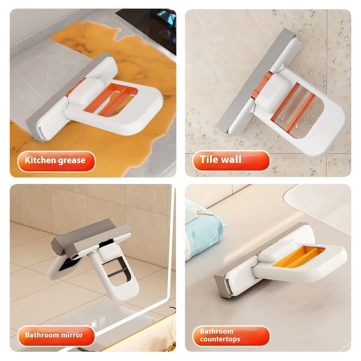 INELECTRON ™ - Portable Mop with Chrysanthemum Double Stitching & Cotton Head - Ideal for Home & Travel Cleaning Inelectron Store